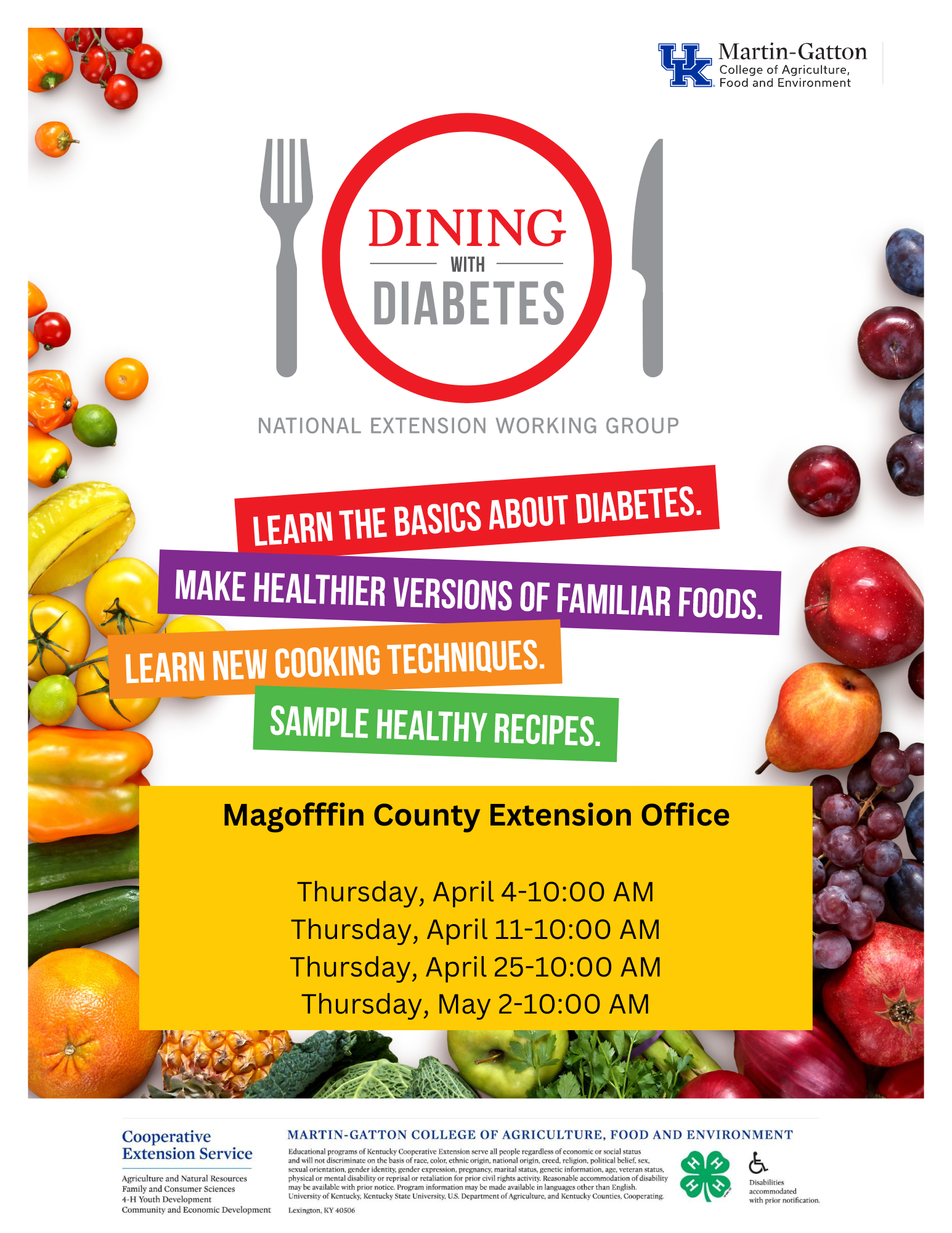 Dining with Diabetes Flyer
