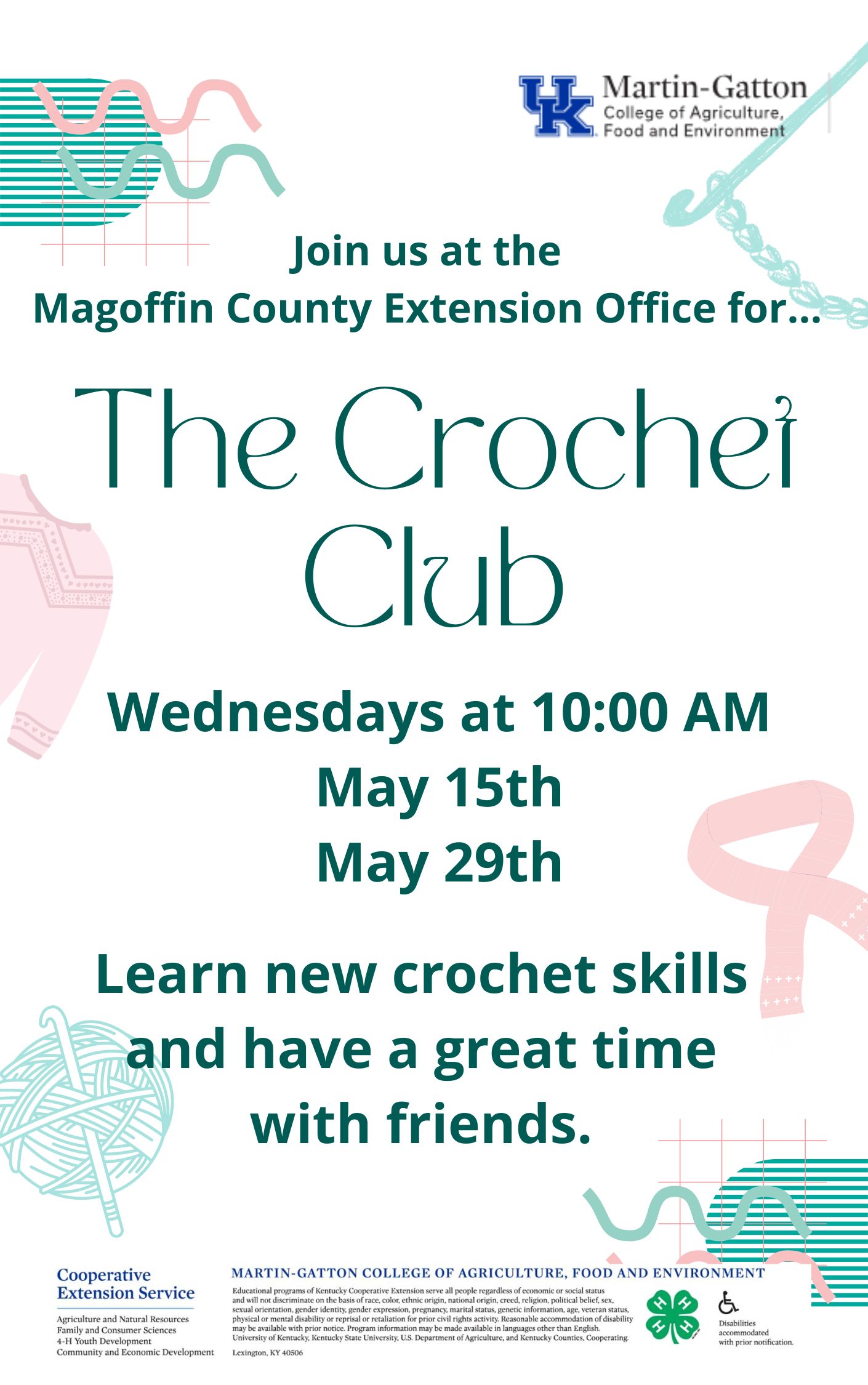 Crochet Club Flyer