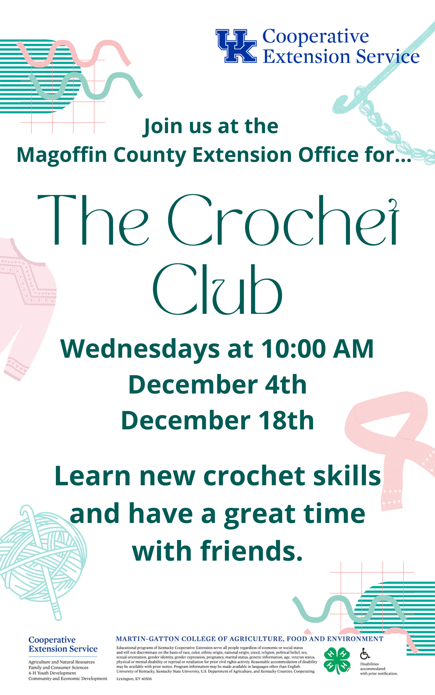 Crochet Club Flyer