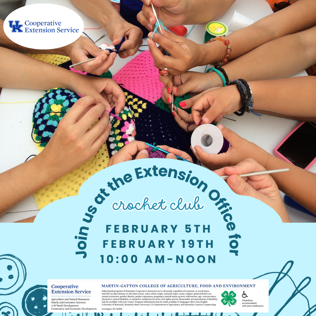 February Crochet Club Flyer