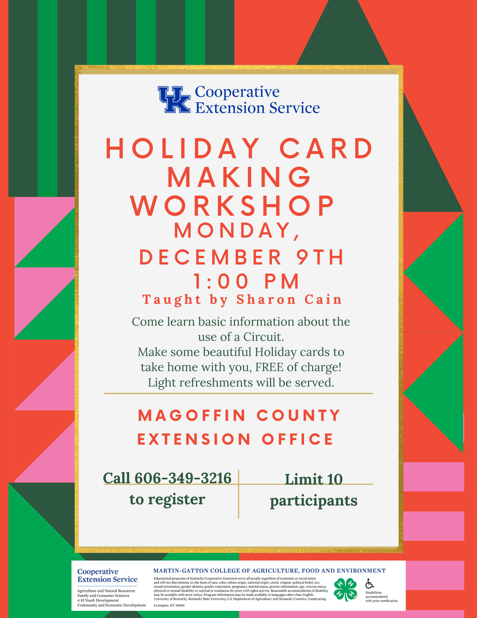 Holiday Card Making Workshop 