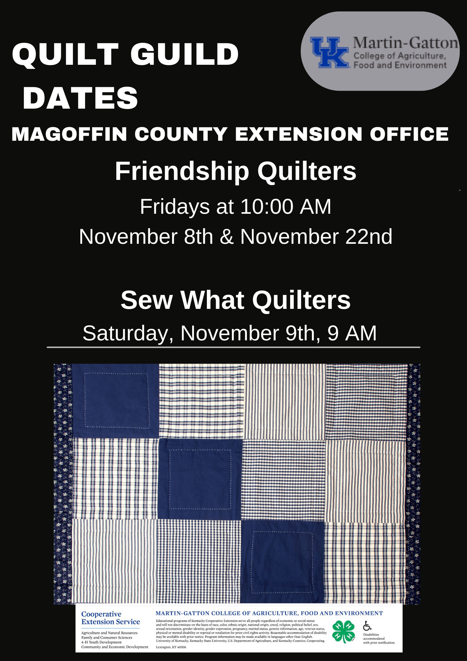 November Quilt Guild Dates