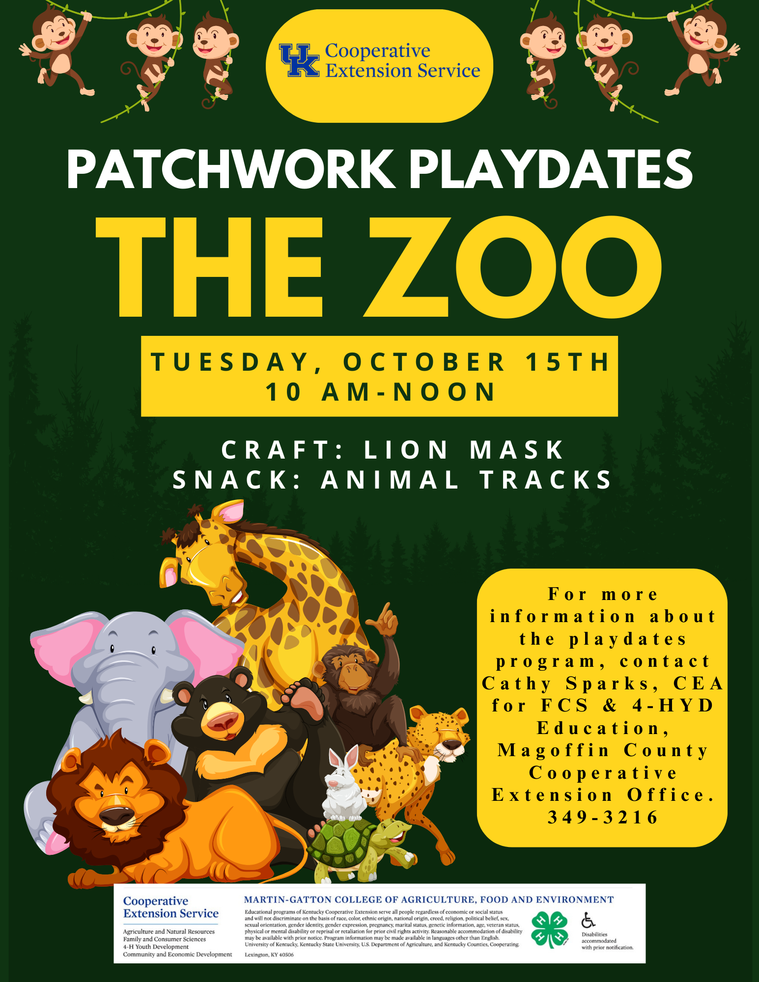 October Patchwork Playdates Flyer