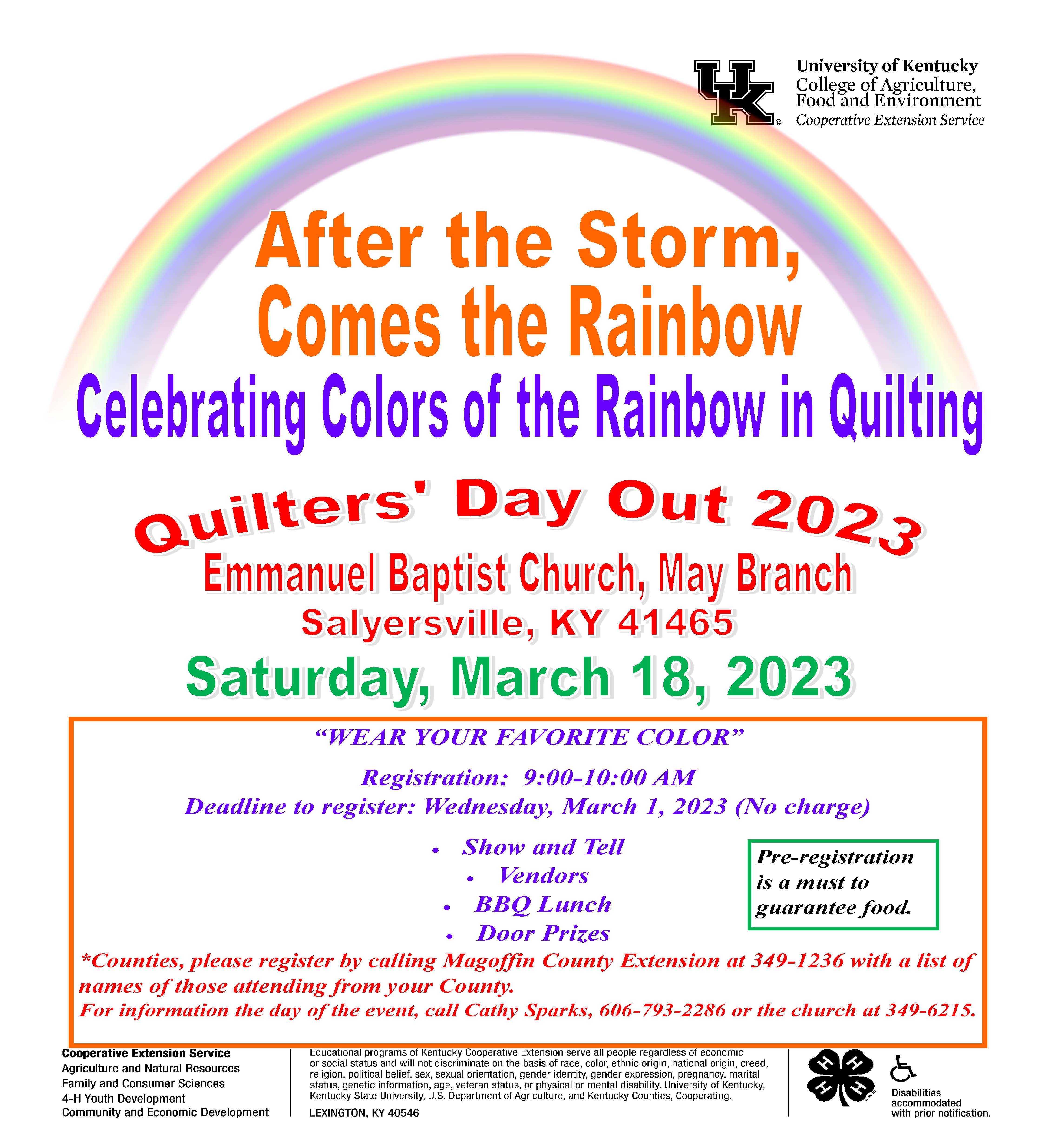 Quilters' Day Out 2023 Flyer