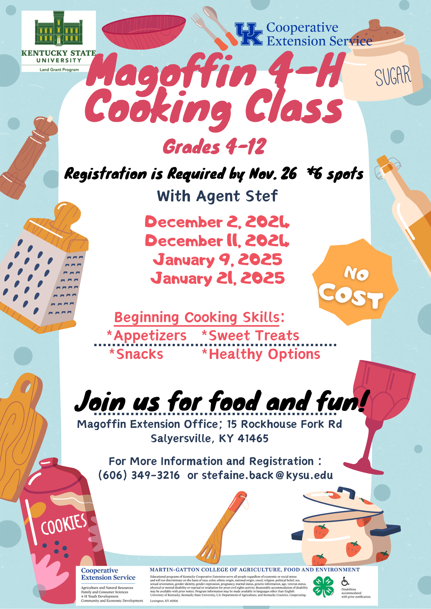 4-H Cooking Class