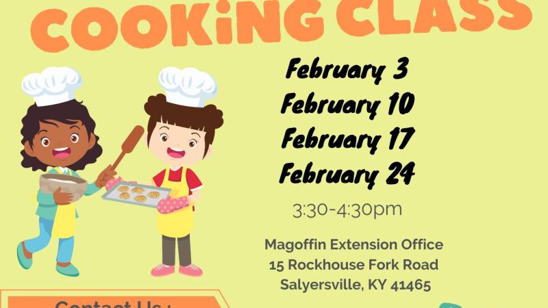 4-H Cloverbuds Cooking Class February Flyer