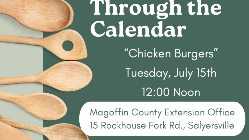 July Cooking Through the Calendar Flyer