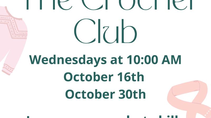 October Crochet Club Flyer